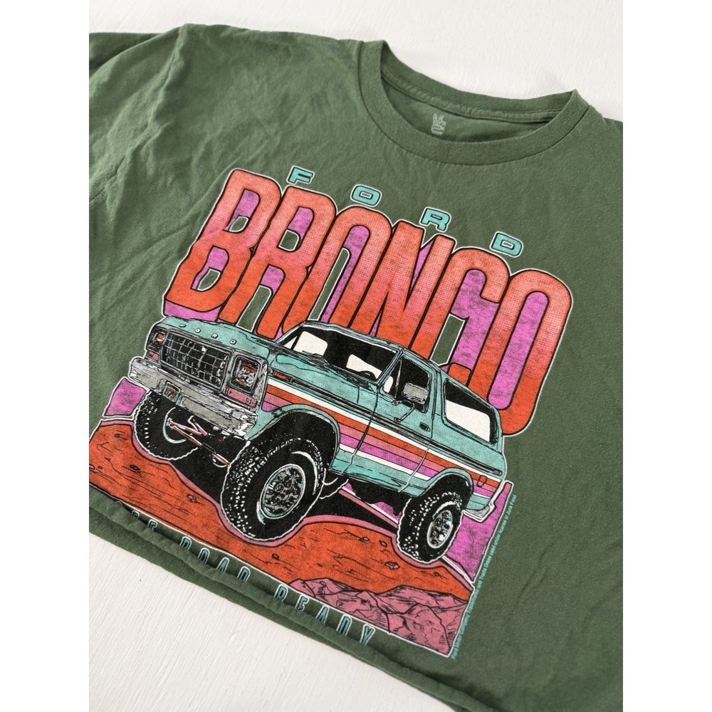 Junk Food Clothing Ford Bronco Off Road Ready Flea Market Women's M Crop Tee - Picture 16 of 16